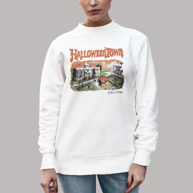 Unisex Sweatshirt White Halloweentown Est 1998 University Hoodie