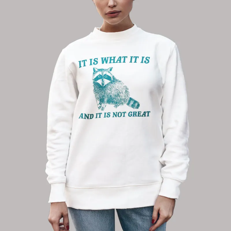 Unisex Sweatshirt White It Is What It Is And It Is Not Great Shirt