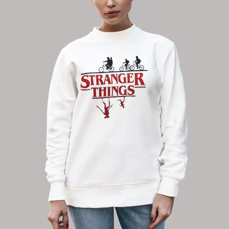 Unisex Sweatshirt White Vintage Stranger Things Hoodie