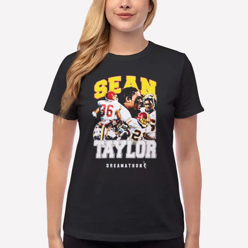 Women T Shirt Black Christian Holmes Sean Taylor T Shirt