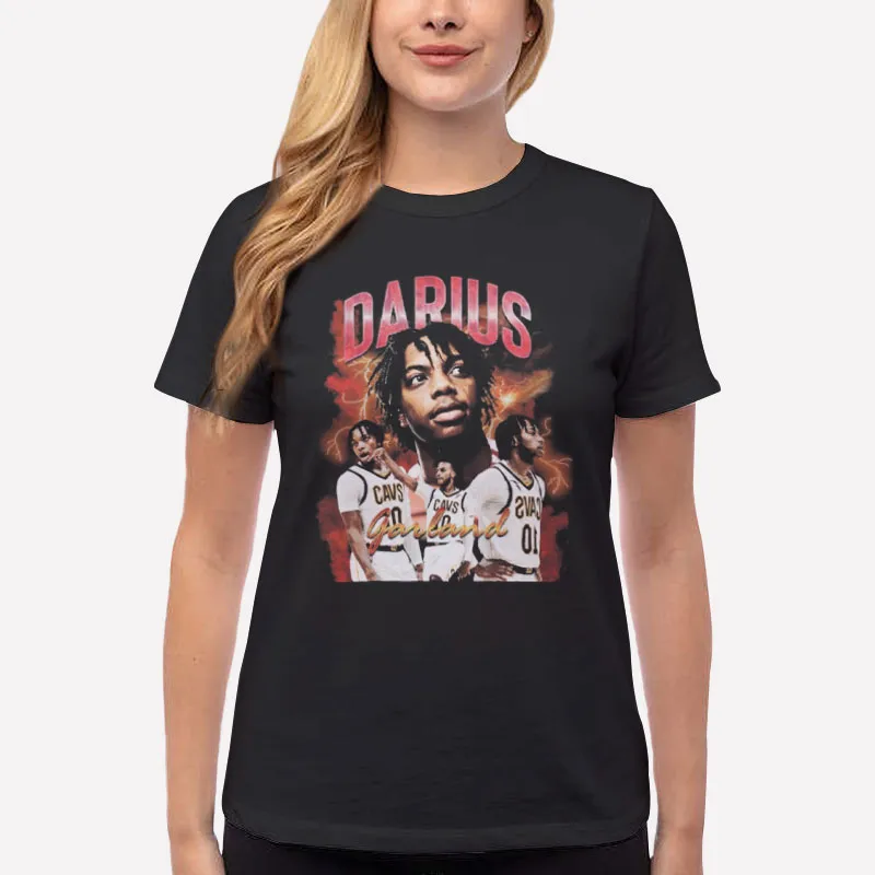 Women T Shirt Black Darius Garland Cleveland Cavaliers T Shirt