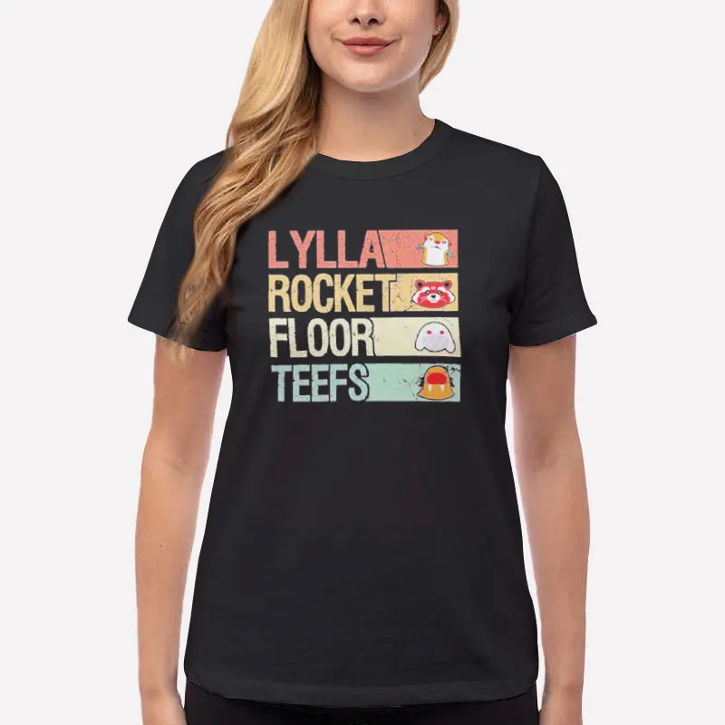 Women T Shirt Black Funny Lylla And Rocket And Floor And Teefs Shirt