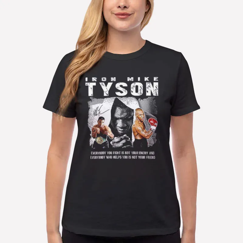 Women T Shirt Black Iron Mike Tyson Vintage T Shirt