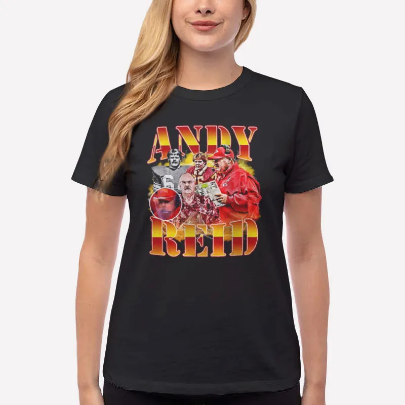 Women T Shirt Black Kansas City Chiefs Andy Reid T Shirt