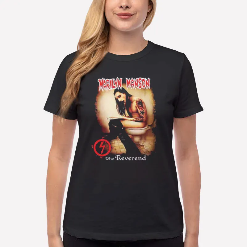 Women T Shirt Black Marilyn Manson T Shirts Vintage The Reverend
