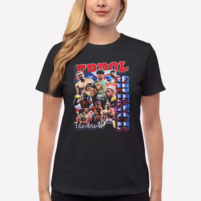 Women T Shirt Black Retro Vintage Boxing Errol Spence T Shirt