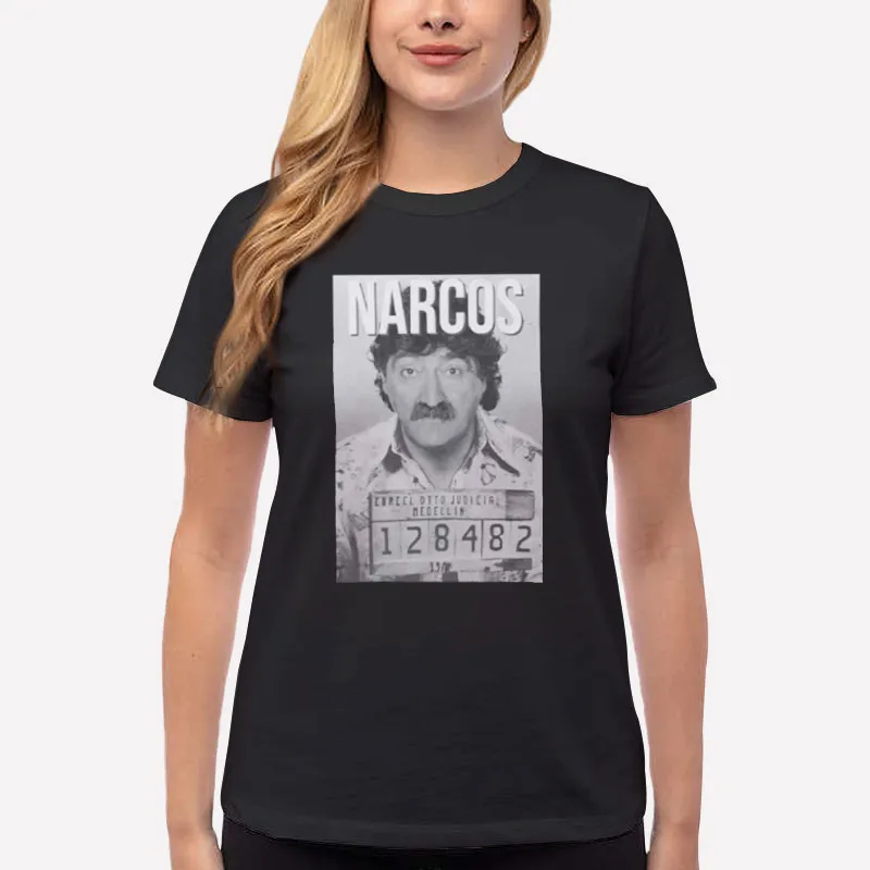 Women T Shirt Black Retro Vintage El Baffo Narcos T Shirt