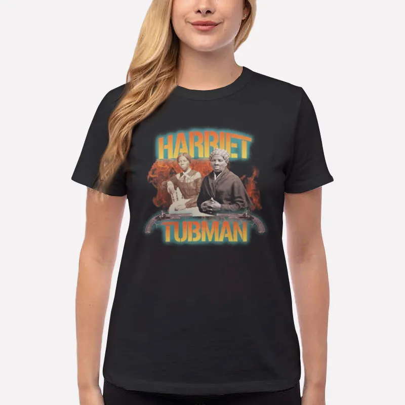 Women T Shirt Black Retro Vintage Harriet Tubman Shirt