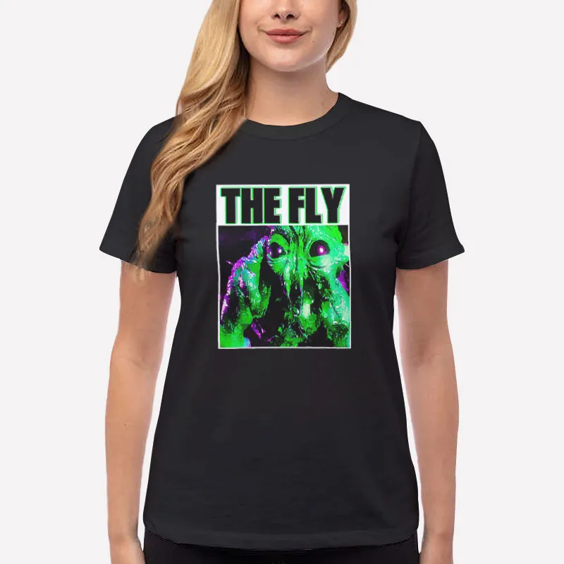 Women T Shirt Black Retro Vintage Movie The Fly T Shirt