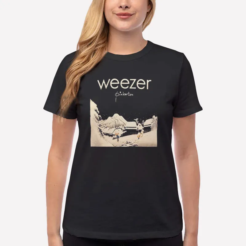 Women T Shirt Black Retro Vintage Weezer Pinkerton Shirt