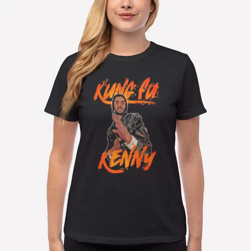 Women T Shirt Black Retro The Kung Fu Kenny Shirt