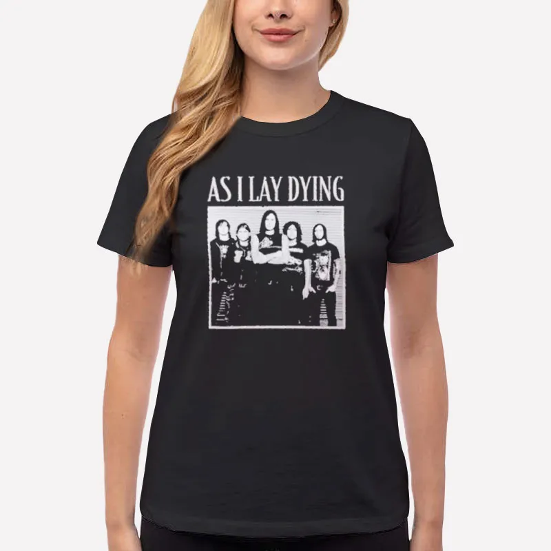 Women T Shirt Black Shadows Are Security As I Lay Dying Shirt