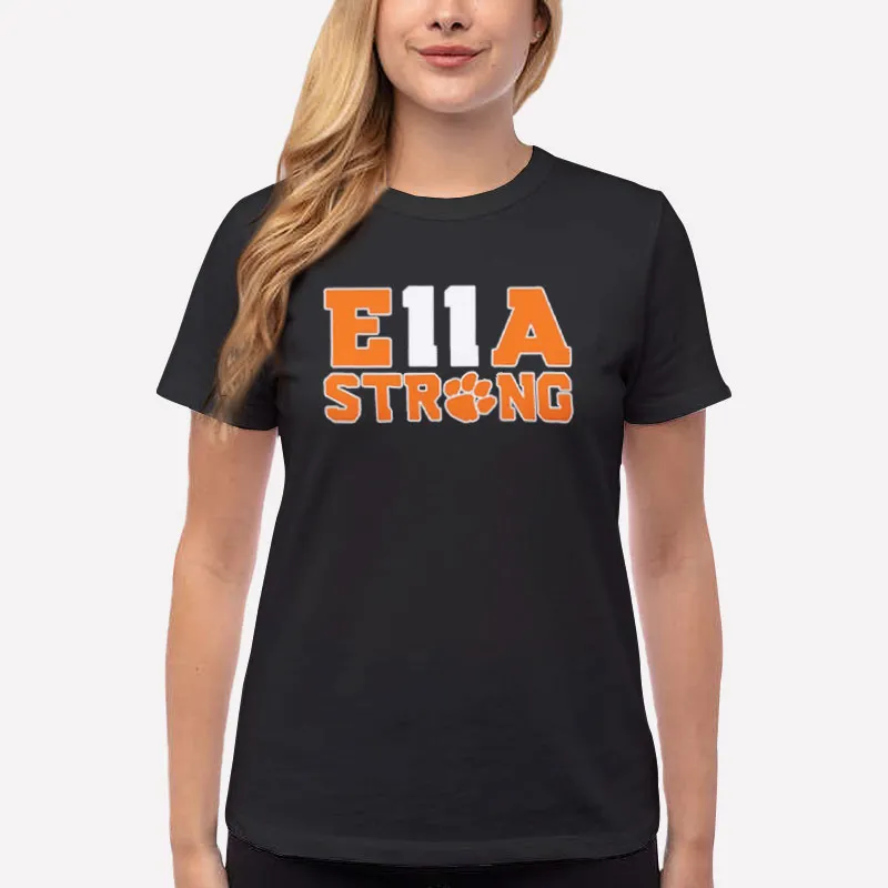 Women T Shirt Black Tigers Football Ella Strong Clemson Tshirt