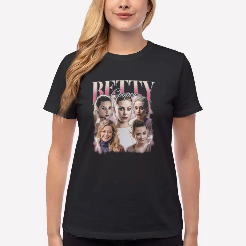 Women T Shirt Black Vintage Inspired Betty Cooper Shirt