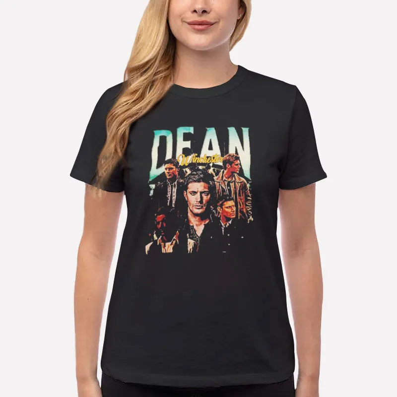 Women T Shirt Black Vintage Inspired Dean Winchester Shirts