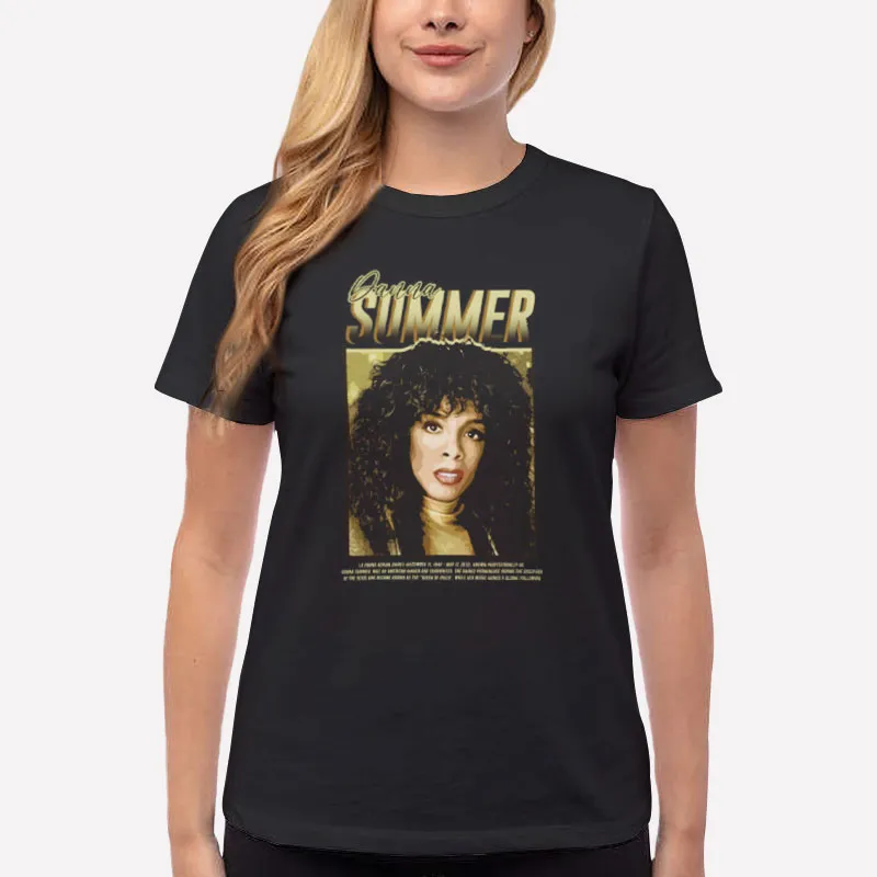 Women T Shirt Black Vintage Inspired Donna Summer T Shirt