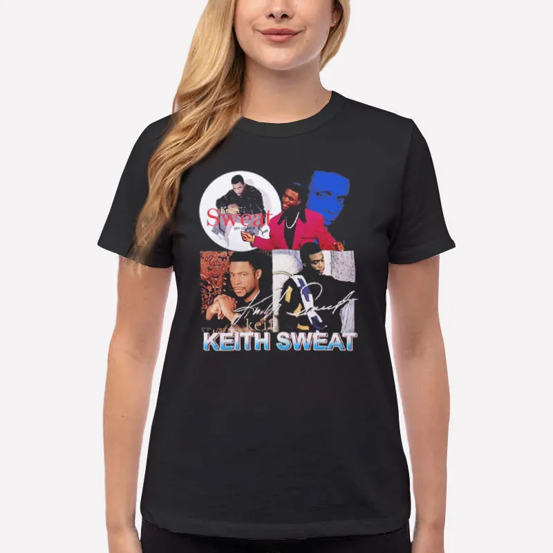 Women T Shirt Black Vintage Inspired Keith Sweat Shirt