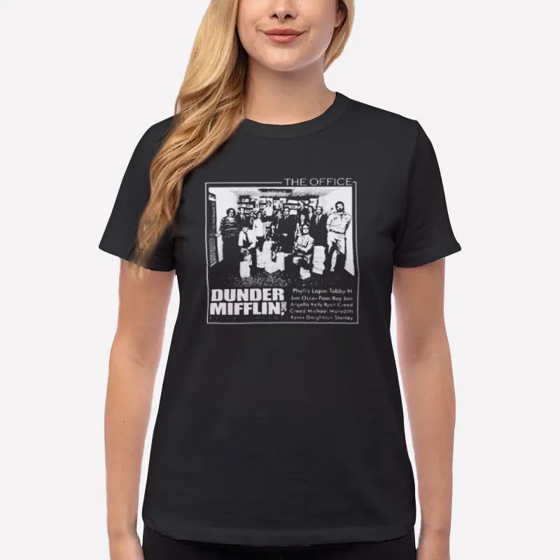 Women T Shirt Black Vintage The Office Dunder Mifflin Sweatshirt