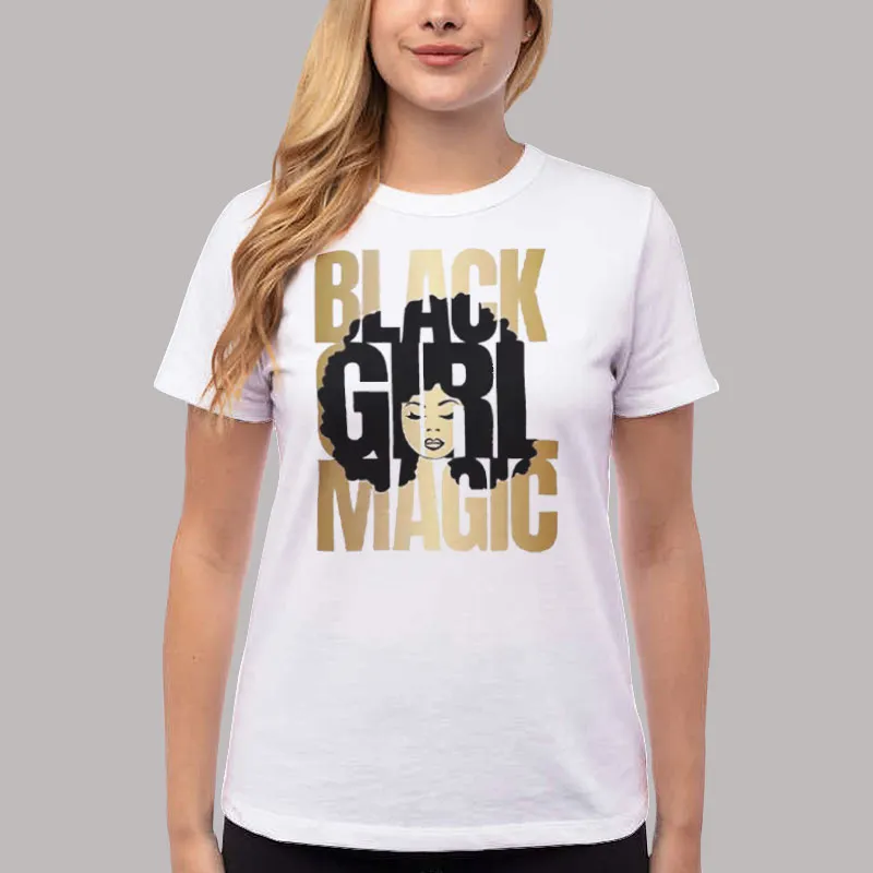 Women T Shirt White 90s Vintage Black Girl Magic Shirt
