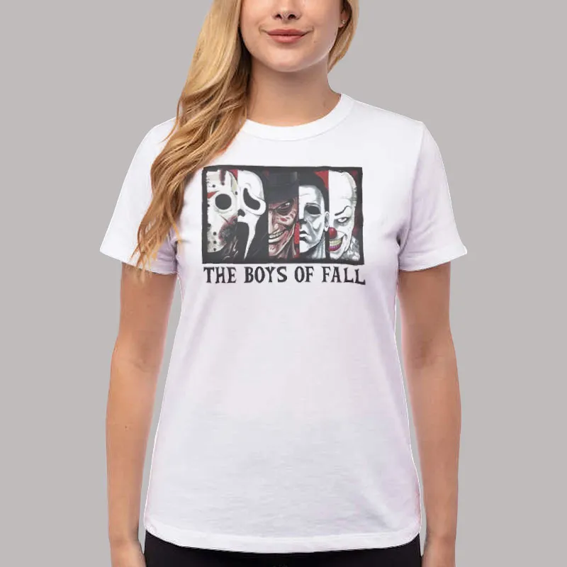 Women T Shirt White Boys Of Fall Halloween Horror Movie Hoodie