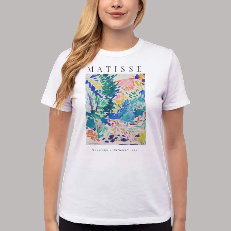 Women T Shirt White Funny Henri Matisse Landscape At Collioure Art Meme Shirt