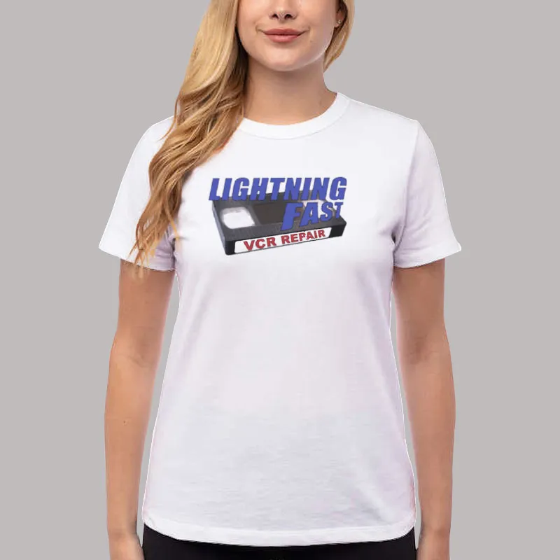 Women T Shirt White Redlettermedia Merch Lightning Fast Shirt