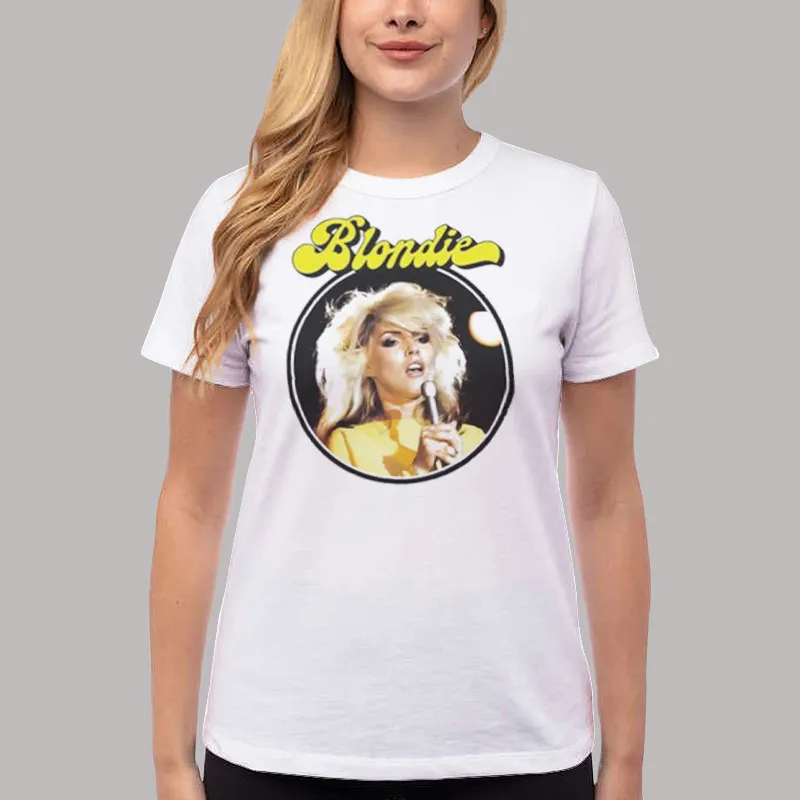 Women T Shirt White Retro Blondie Debbie Harry T Shirt