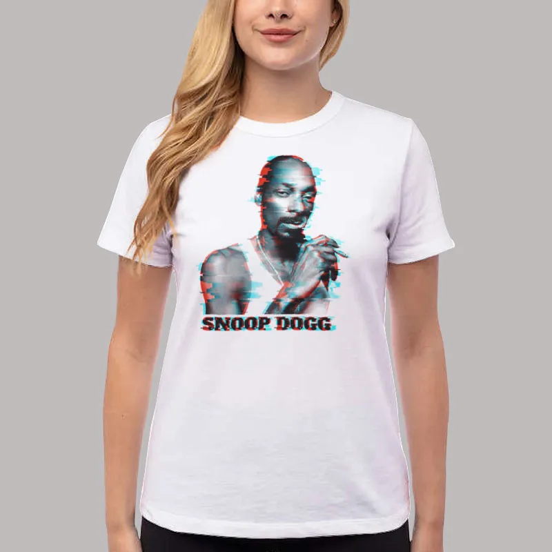 Women T Shirt White Retro Hiphop Snoop Dog Hoodie