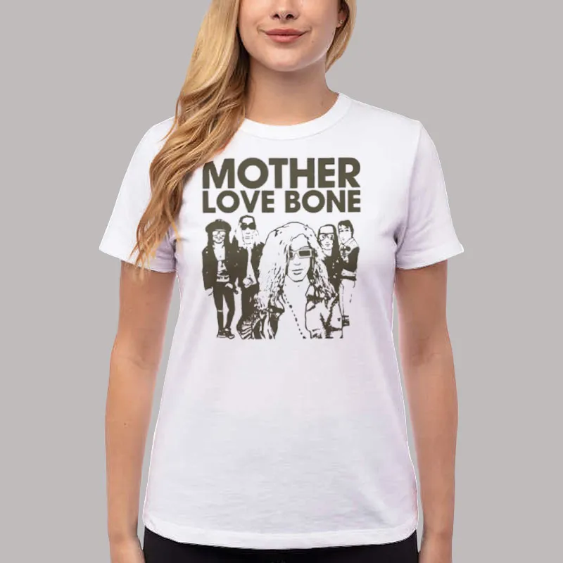 Women T Shirt White Retro Vintage Mother Love Bone T Shirt