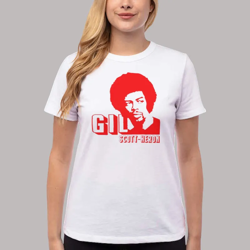 Women T Shirt White Vintage Inspired Gil Scott Heron T Shirt