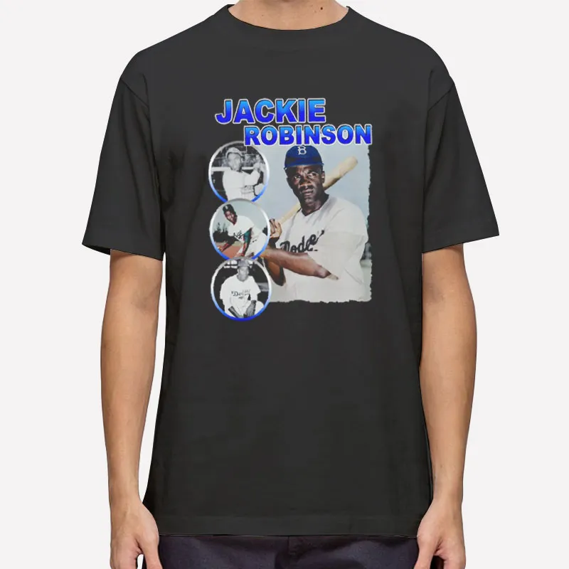 Mens T Shirt Black Baseball Dodgers Jackie Robinson Sweatshirt