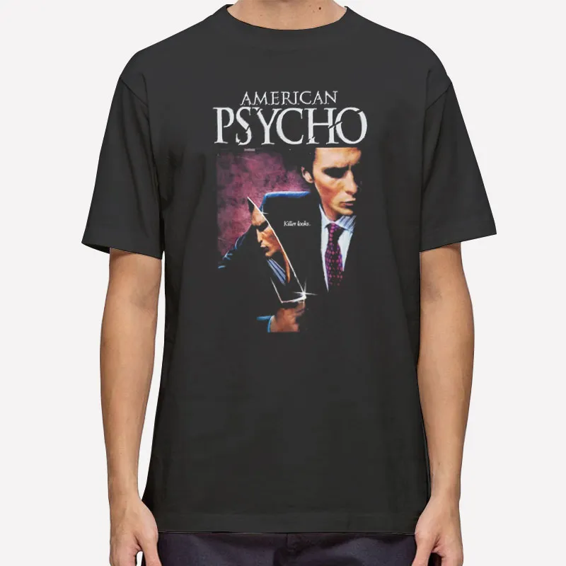 Mens T Shirt Black Patrick Bateman American Psycho Sweatshirt