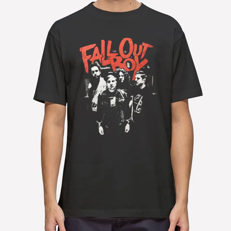 Mens T Shirt Black Punk Scratch Fall Out Boy Sweatshirt