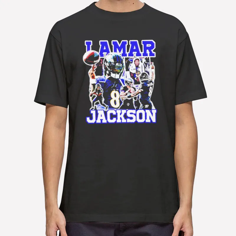 Mens T Shirt Black Vintage Baltimore Ravens Lamar Jackson Sweatshirt
