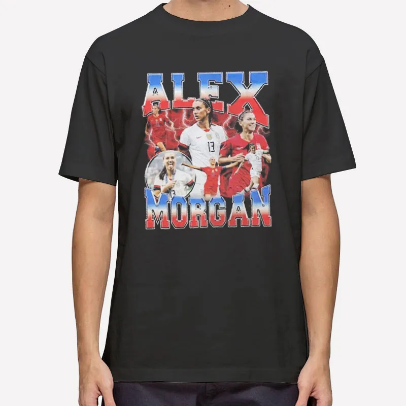 Mens T Shirt Black Vintage Inspired Alex Morgan Sweatshirt