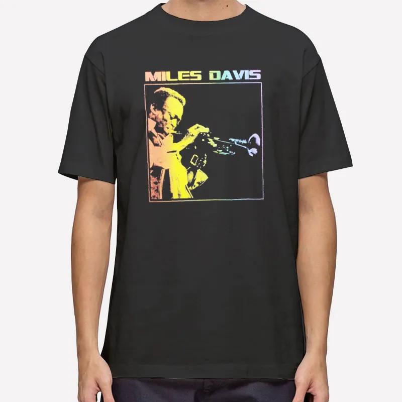 Mens T Shirt Black Vintage Inspired Miles Davis Sweatshirt