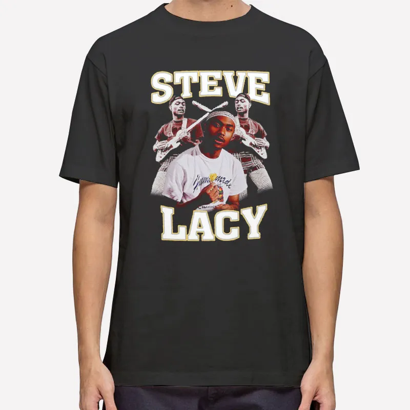 Mens T Shirt Black Vintage Inspired Steve Lacy Sweatshirt