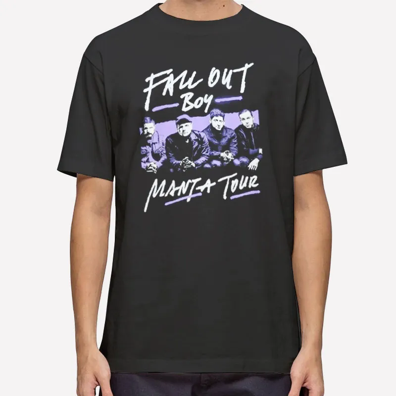 Mens T Shirt Black Vintage Manta Tour Fall Out Boy Sweatshirt