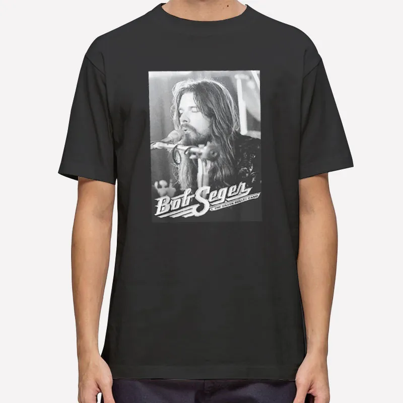 Mens T Shirt Black Vintage Piano Bob Seger Sweatshirt