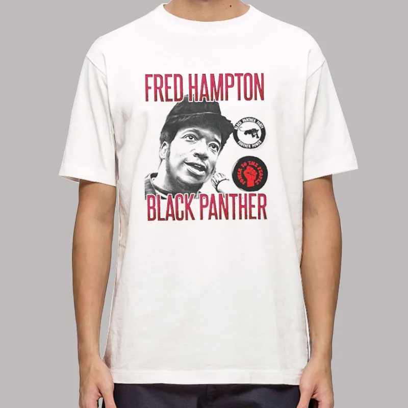 Mens T Shirt White Black Panther Fred Hampton Sweatshirt