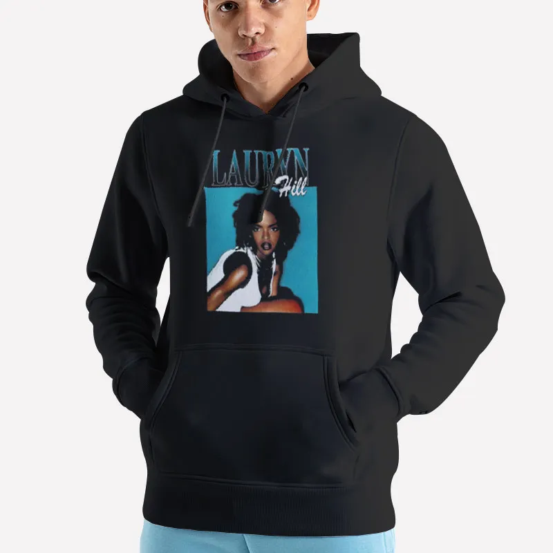 Unisex Hoodie Black 90s Vintage Hip Hop Rap Lauryn Hill Sweatshirt