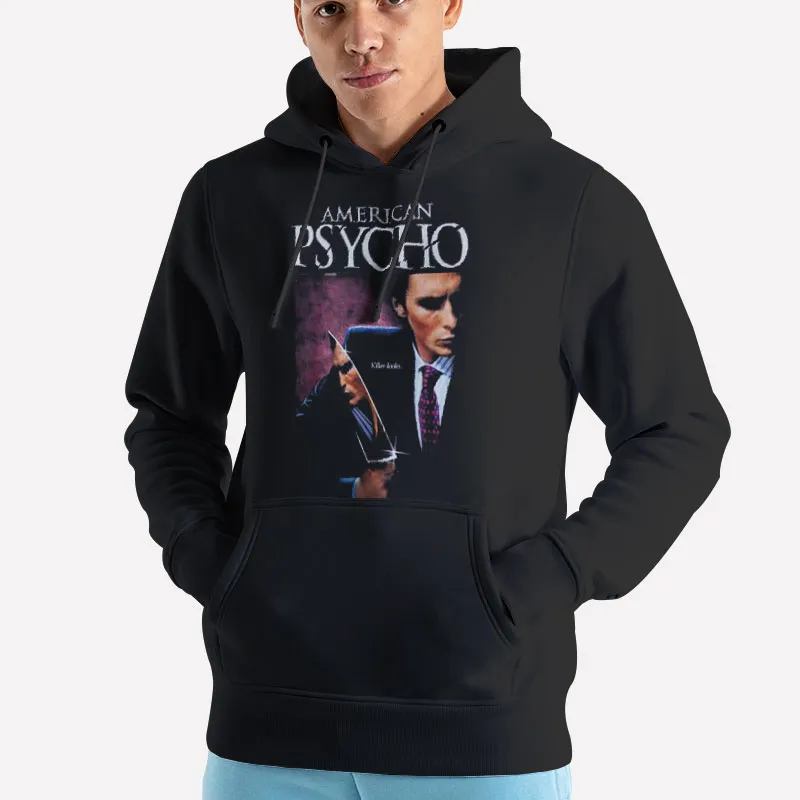 Unisex Hoodie Black Patrick Bateman American Psycho Sweatshirt