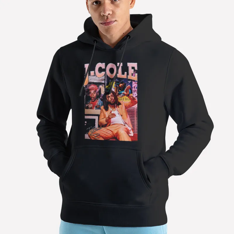 Unisex Hoodie Black Retro Rapper Cole World J Cole Sweatshirt