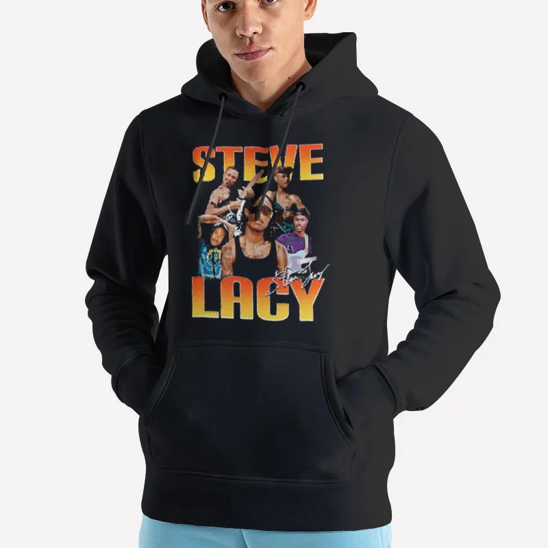 Unisex Hoodie Black Retro Vintage Steve Lacy Sweatshirt