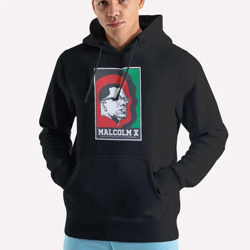 Unisex Hoodie Black The Side Of The Opressed Malcolm X Sweatshirt