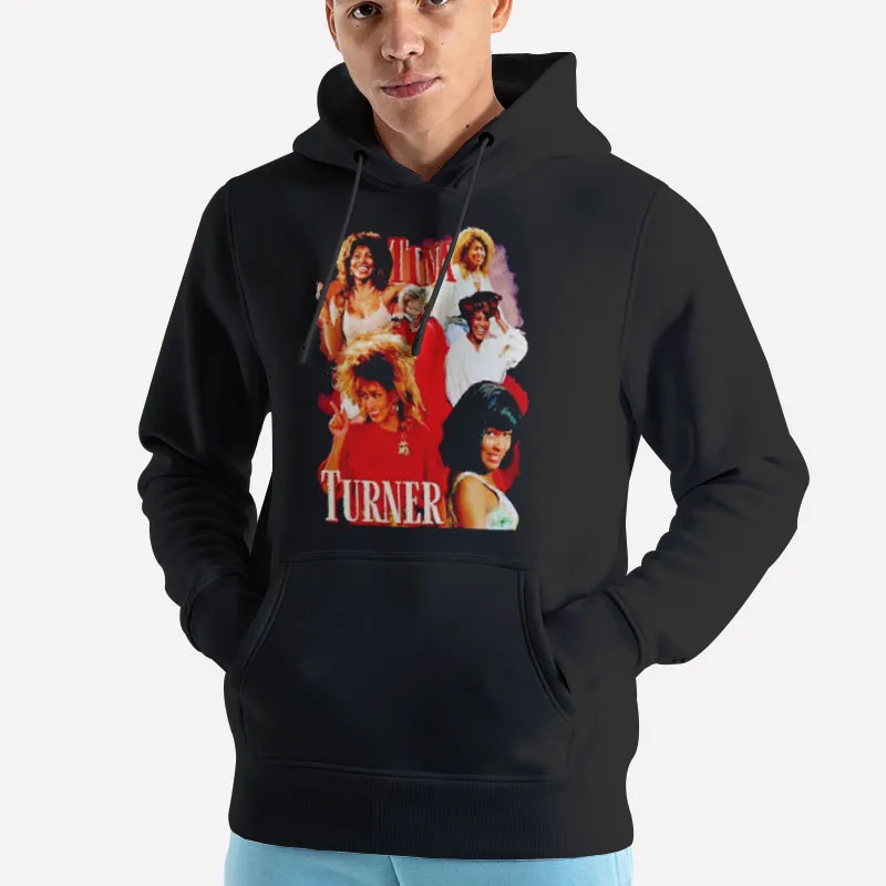 Unisex Hoodie Black Tina Turner T Shirt Vintage Retro