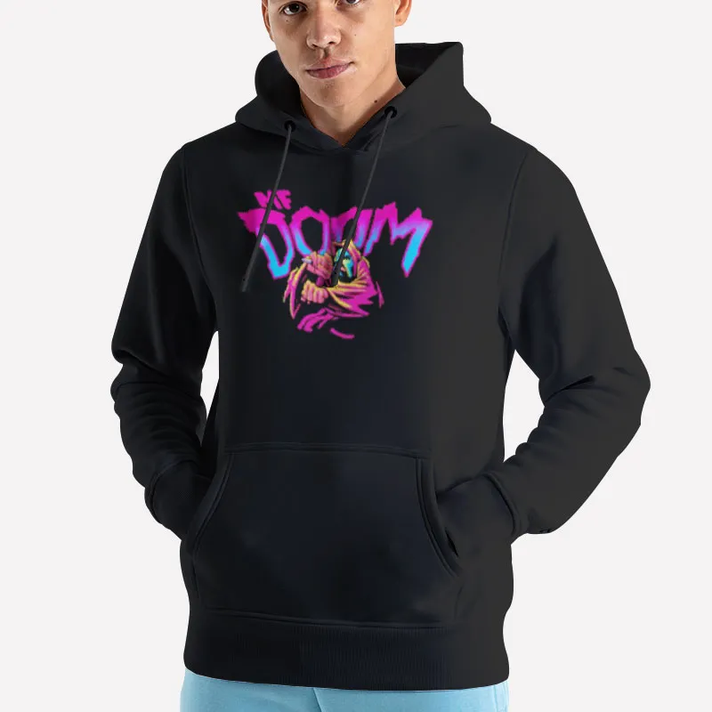 Unisex Hoodie Black Vintage Champion Mf Doom Sweatshirt