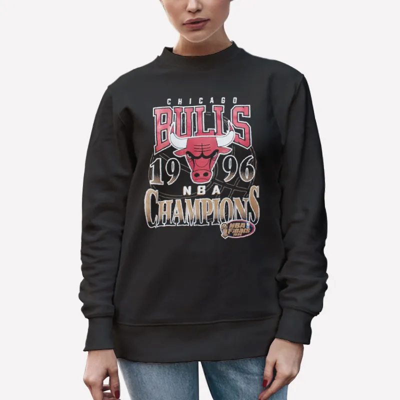 Unisex Sweatshirt Black 90s Vintage Chicago Bulls Championship Shirt