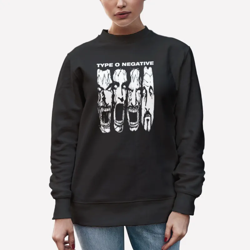 Unisex Sweatshirt Black Faces For Dark Type O Negative Hoodies