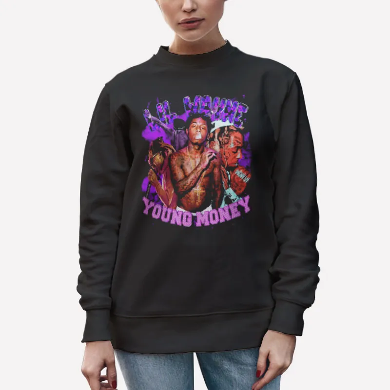 Unisex Sweatshirt Black Lil Wayne Young Money Shirt